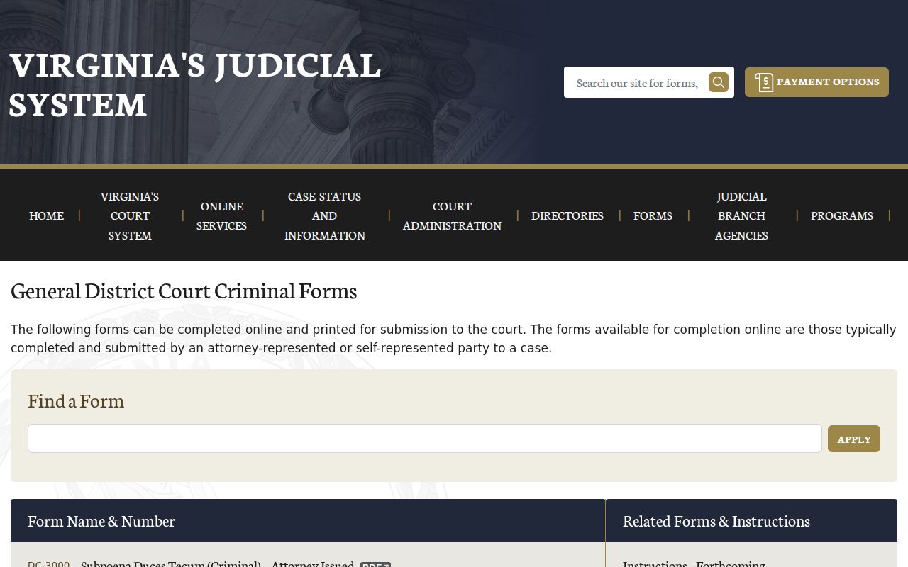 Northumberland County bench warrant process forms DC-311 and DC-323